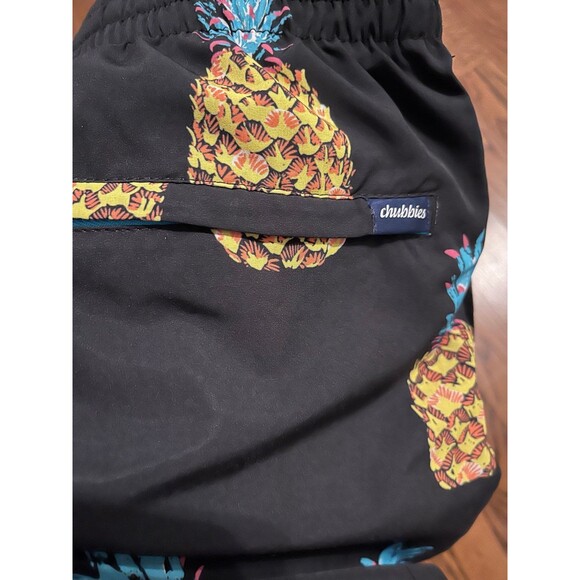 Chubbies Neon Blue/Pink Yellow Pineapples Drawstring Swim Trunks Men’s Size L - Picture 4 of 4